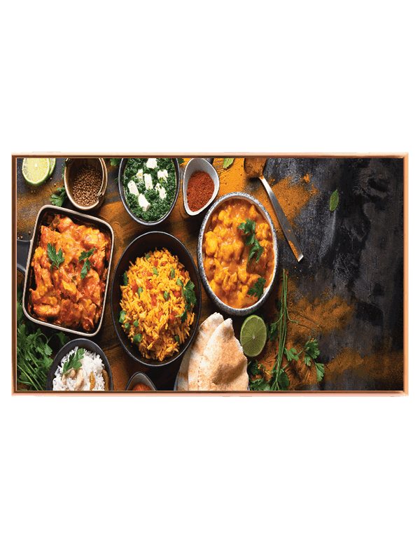 Curry ris skåle brød med krydderier