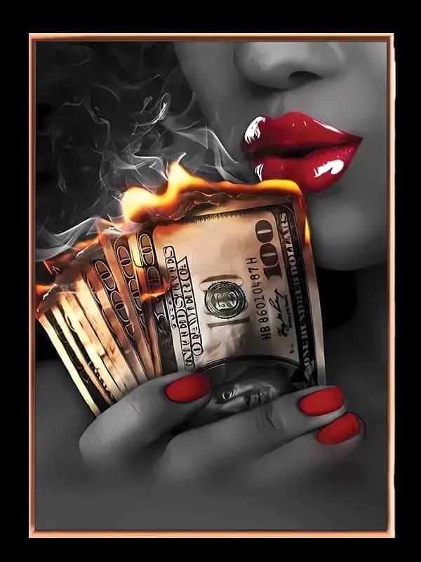 Lyserød Læber Kontrast Edition LIPS11 Plakat