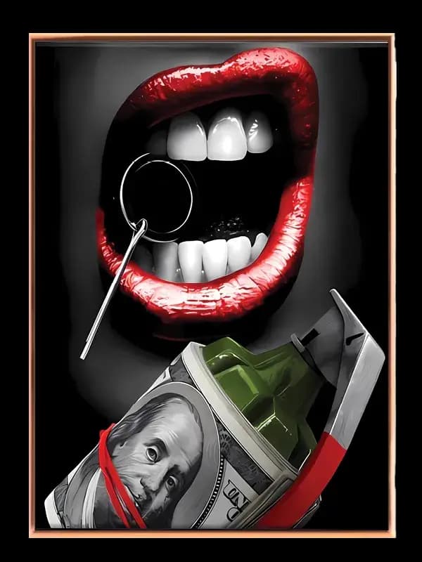 Elektrisk Læber Edition LIPS4 Plakat