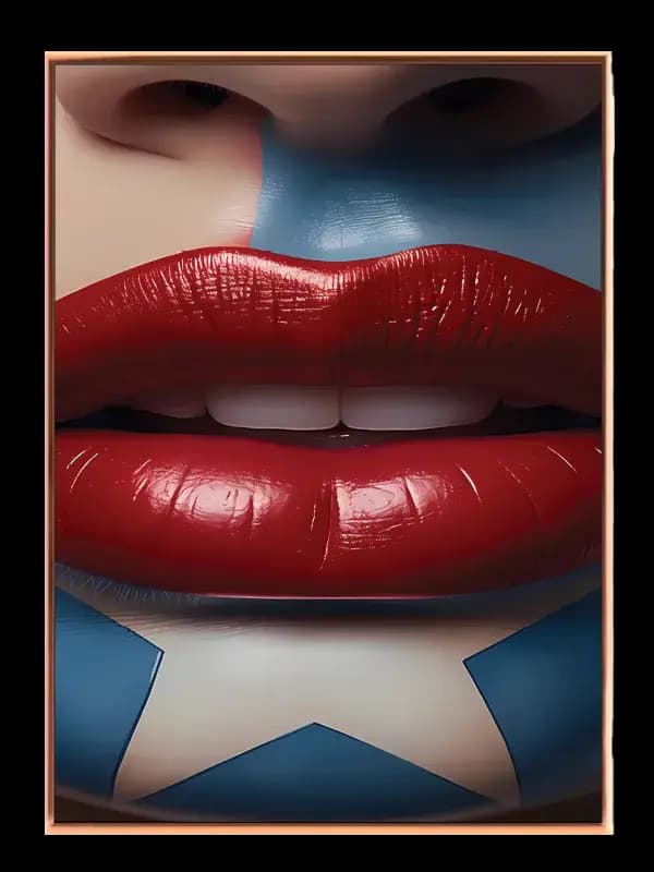 Rød Læber Glød Edition LIPS8 Plakat