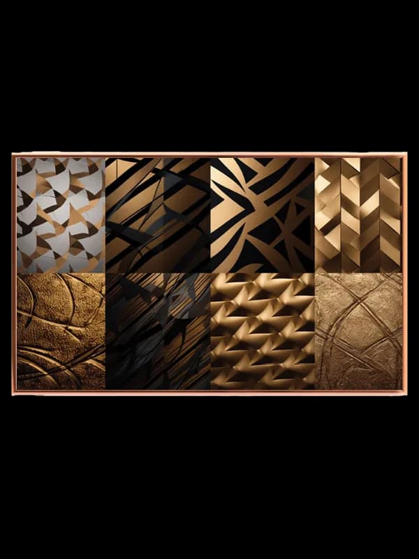 Geometrisk Guld Mosaik Abstrakt