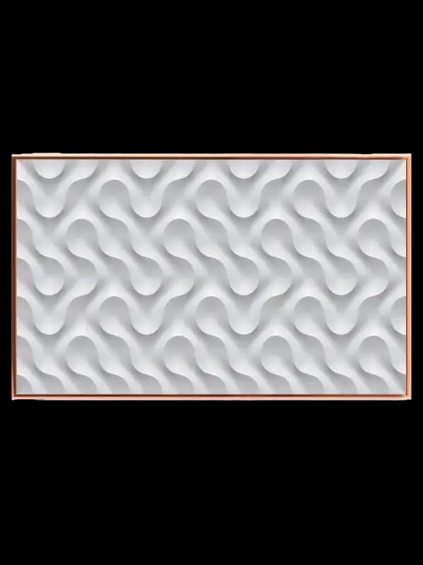 Hvidt Bølge Relief Mønster