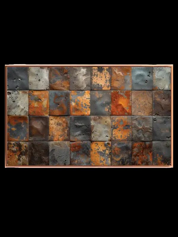 Rustne Metalfliser i Grid