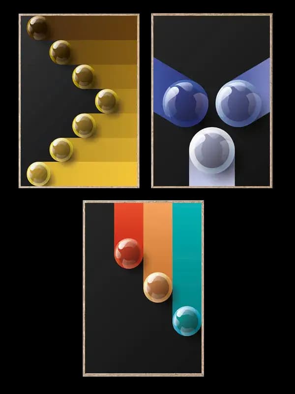 Bold Contrast Trio