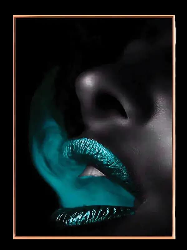 Sort Læber Glød Edition LIPS41 Plakat