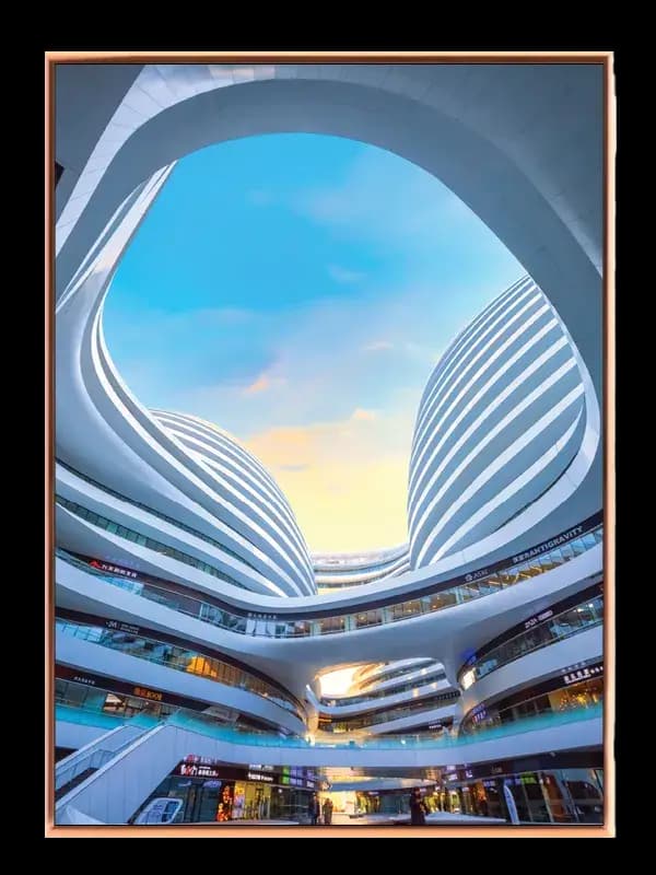 Futuristisk Arkitektur i Skønne Farver