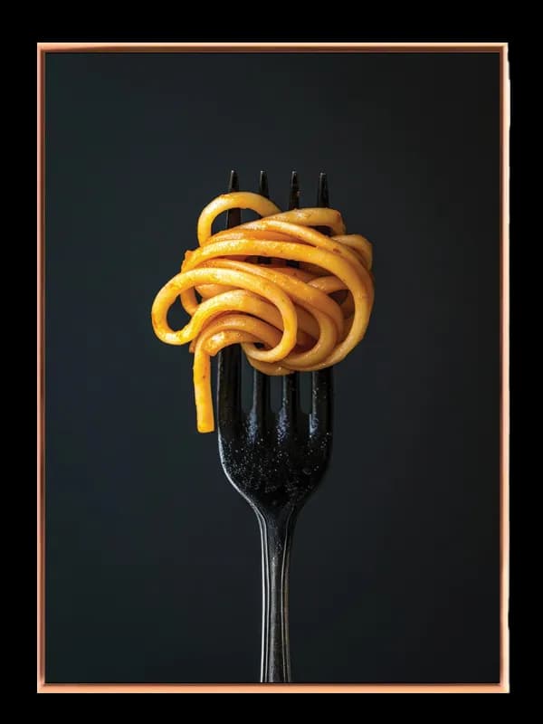 Pasta gaffel med nærbillede baggrund lys