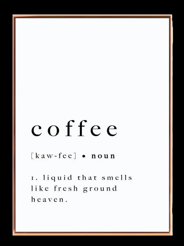 Kaffe ord med typografi tekst