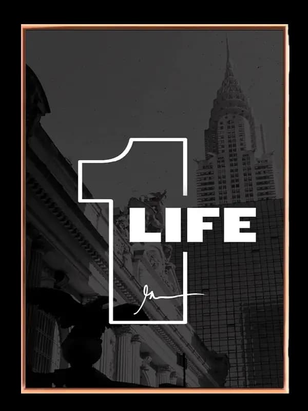 1 Life Typografi Plakat