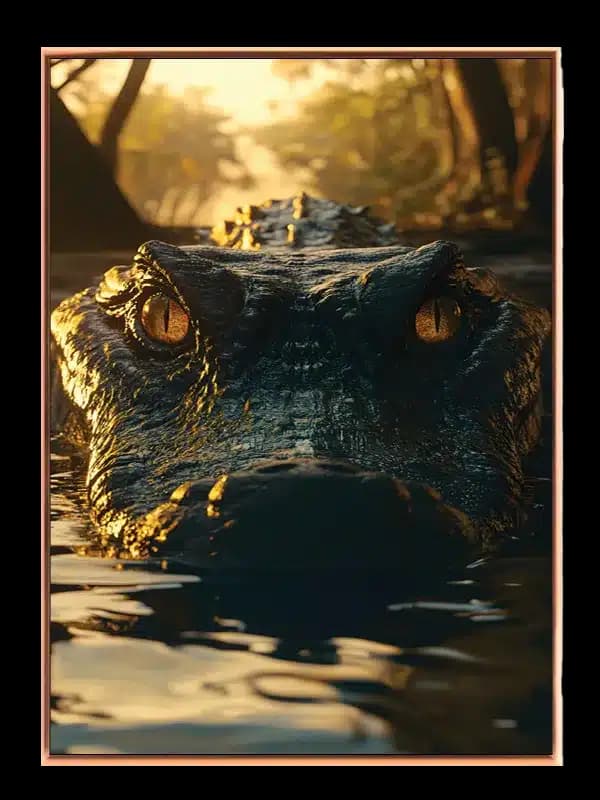 Crocodile At Dusk Plakat