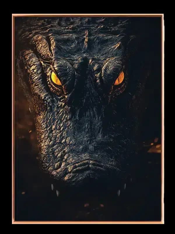 Kat Alligator Closeup Plakat
