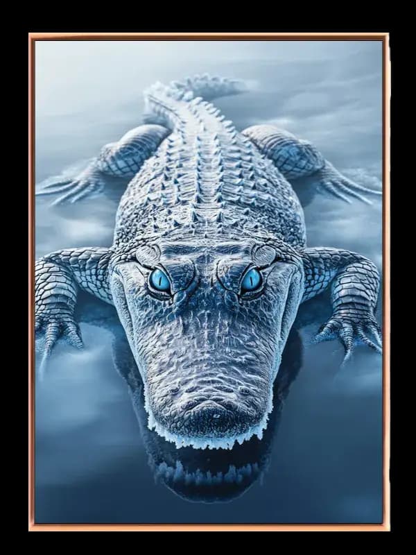 Kat Blue Eyed Alligator Plakat