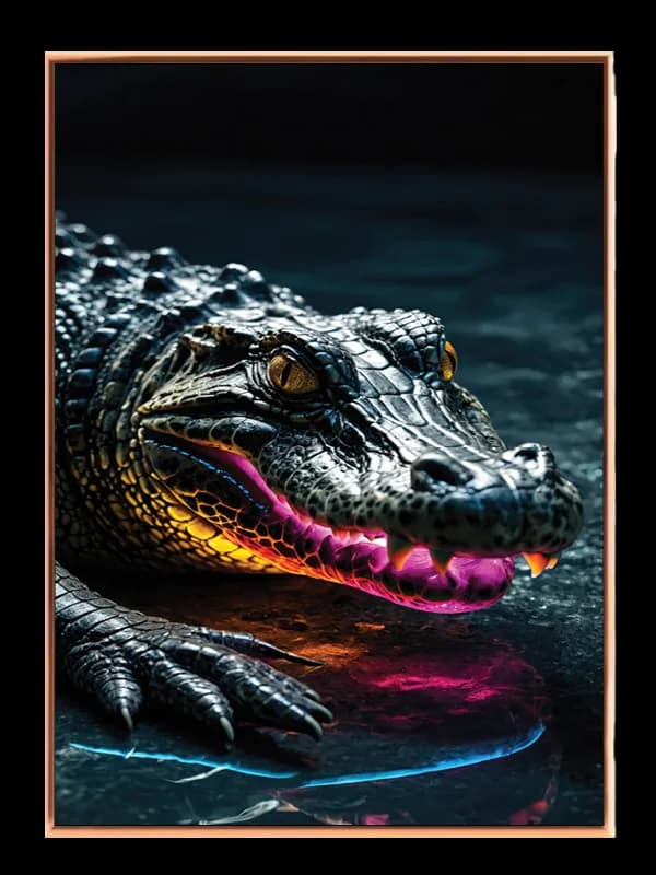 Crocodile Neon Light Plakat