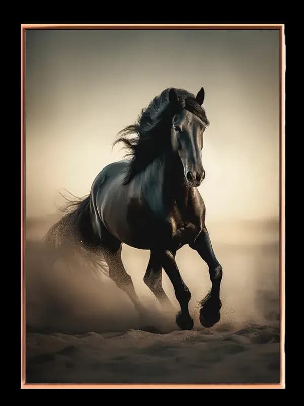 Black Horse Running Plakat