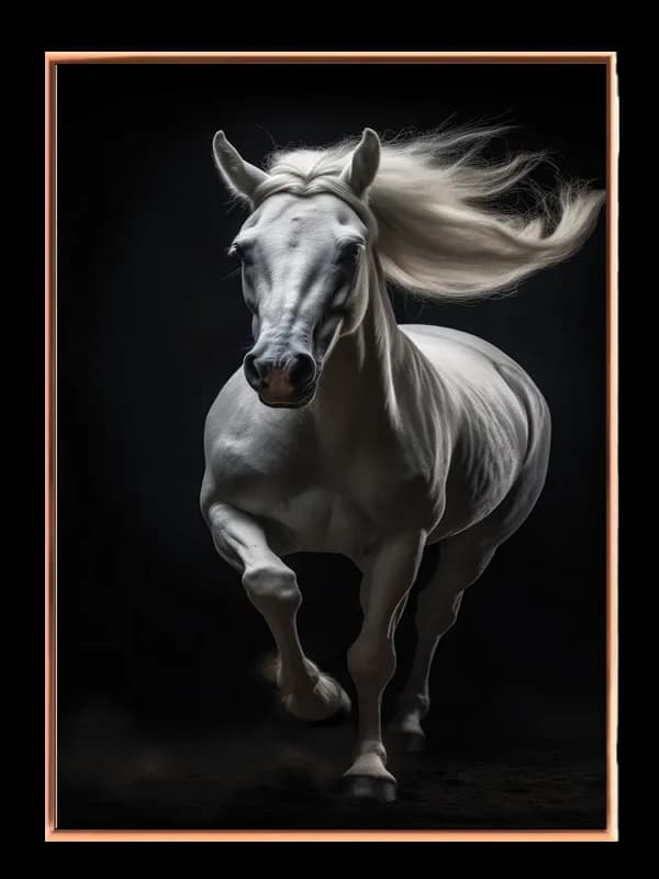 White Arabian Horse Plakat