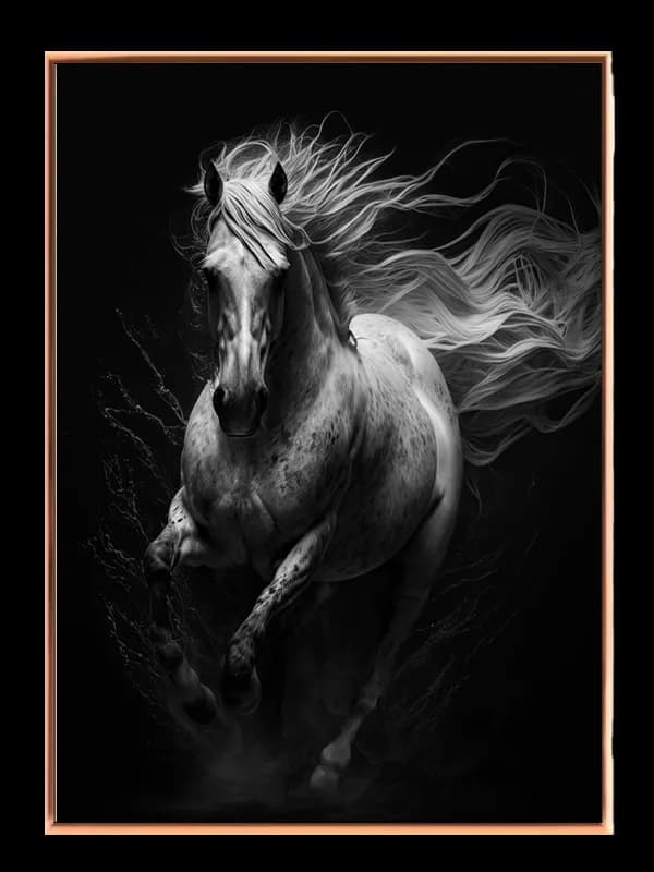 Horse With Flowing Mane Plakat