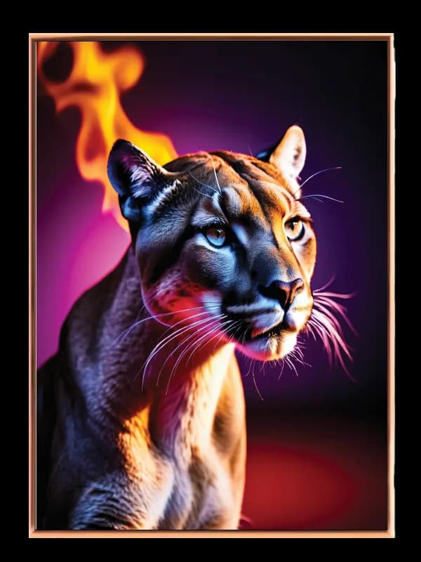 Ko Cougar Portrait Plakat