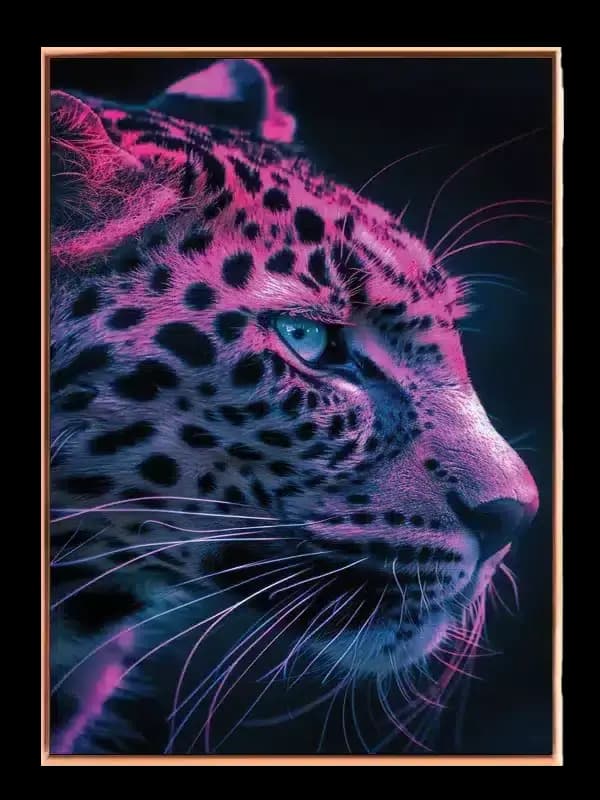 Leopard Neon Light Plakat