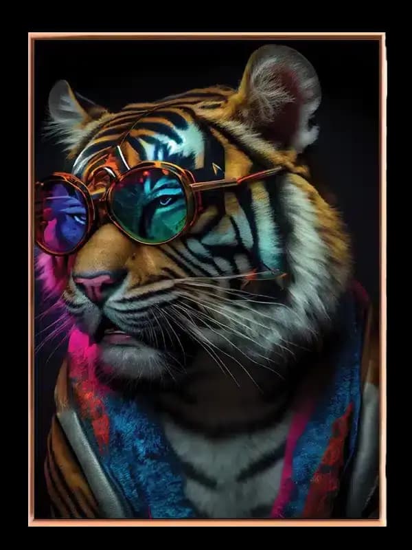 Tiger With Glasses Plakat