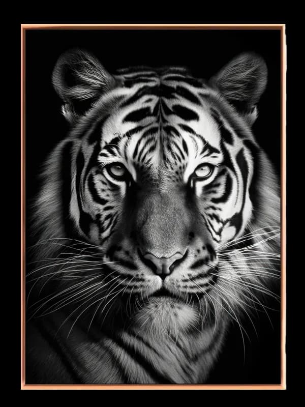 Tiger Black Background Plakat