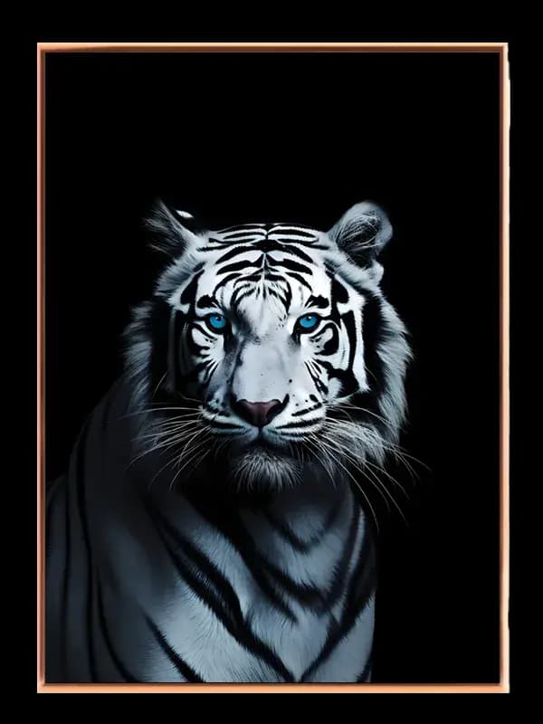 White Tiger Blue Eyes Plakat
