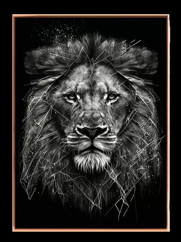 Lion Abstract Plakat
