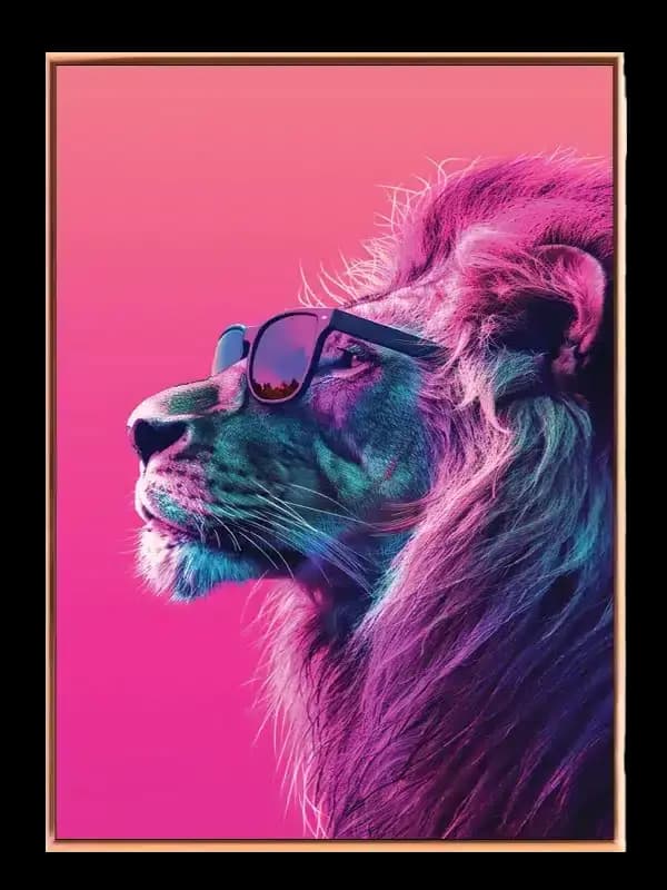 Lion With Sunglasses Plakat