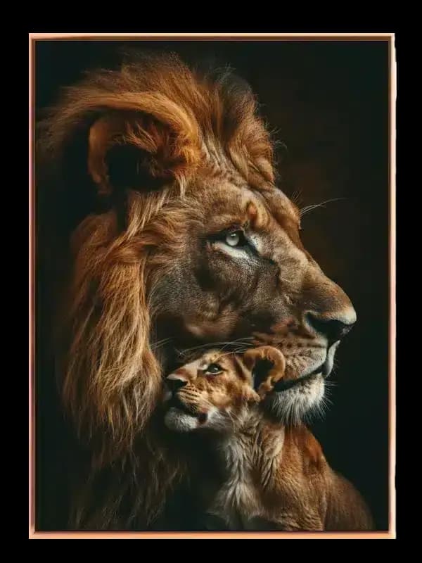 Lion And Cub Plakat