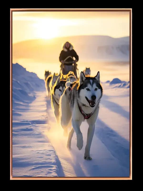 Husky Sled Team Plakat