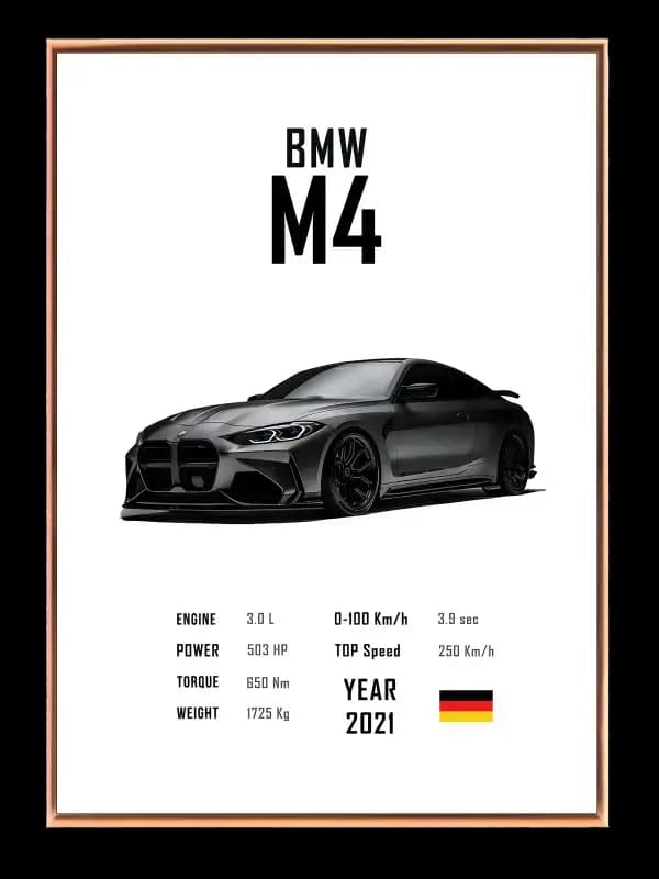 Bmw M4 Performance Plakat