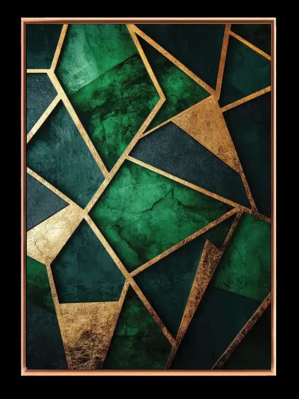 Emerald Veins Geometry Plakat
