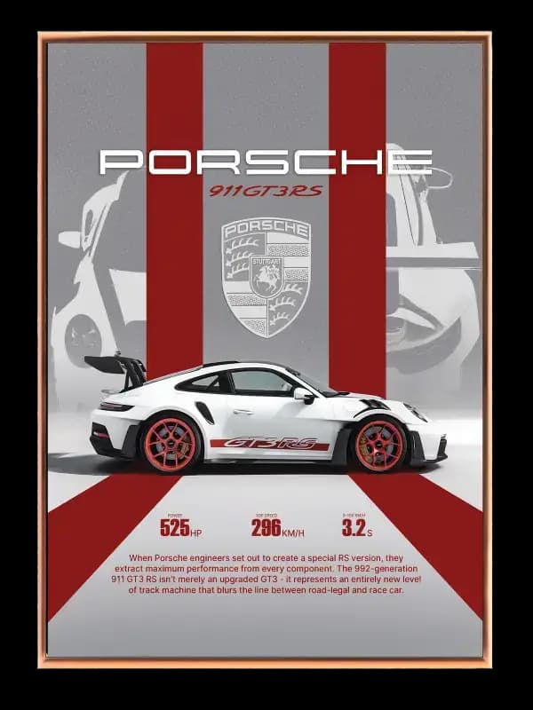 Porsche 911 Gt3 Rs Plakat